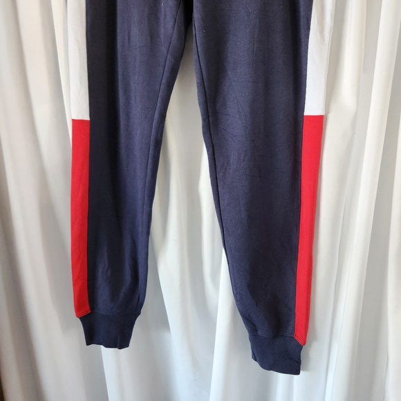 Tommy Hilfiger Navy Cotton blend joggers NWT sz S red and white stripe - Picture 4 of 10
